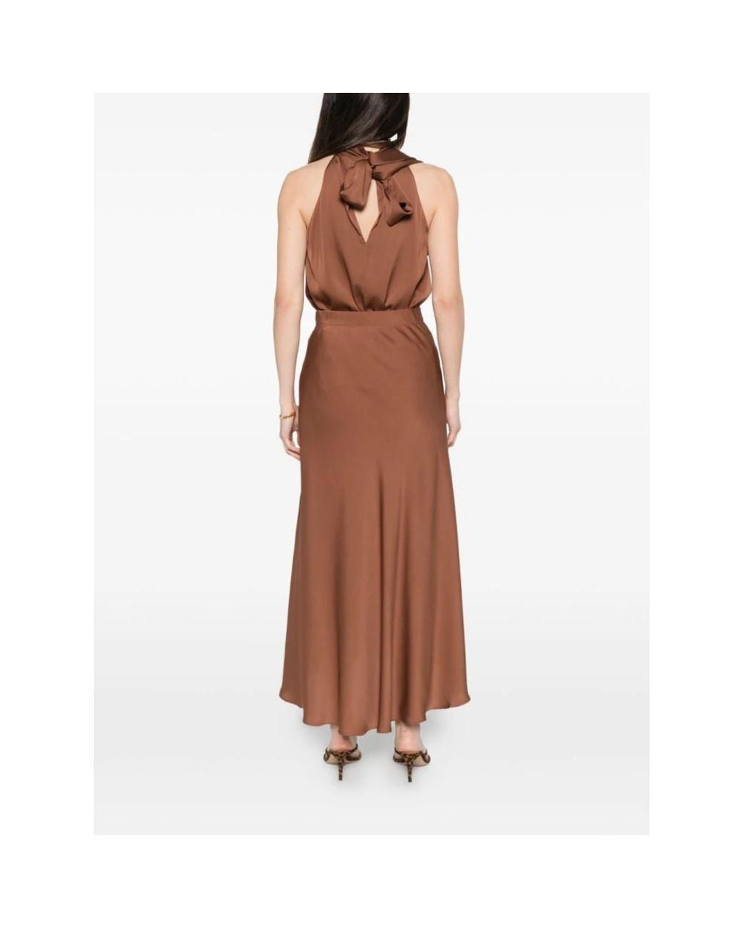 Silk95five Brown Midi Skirts
