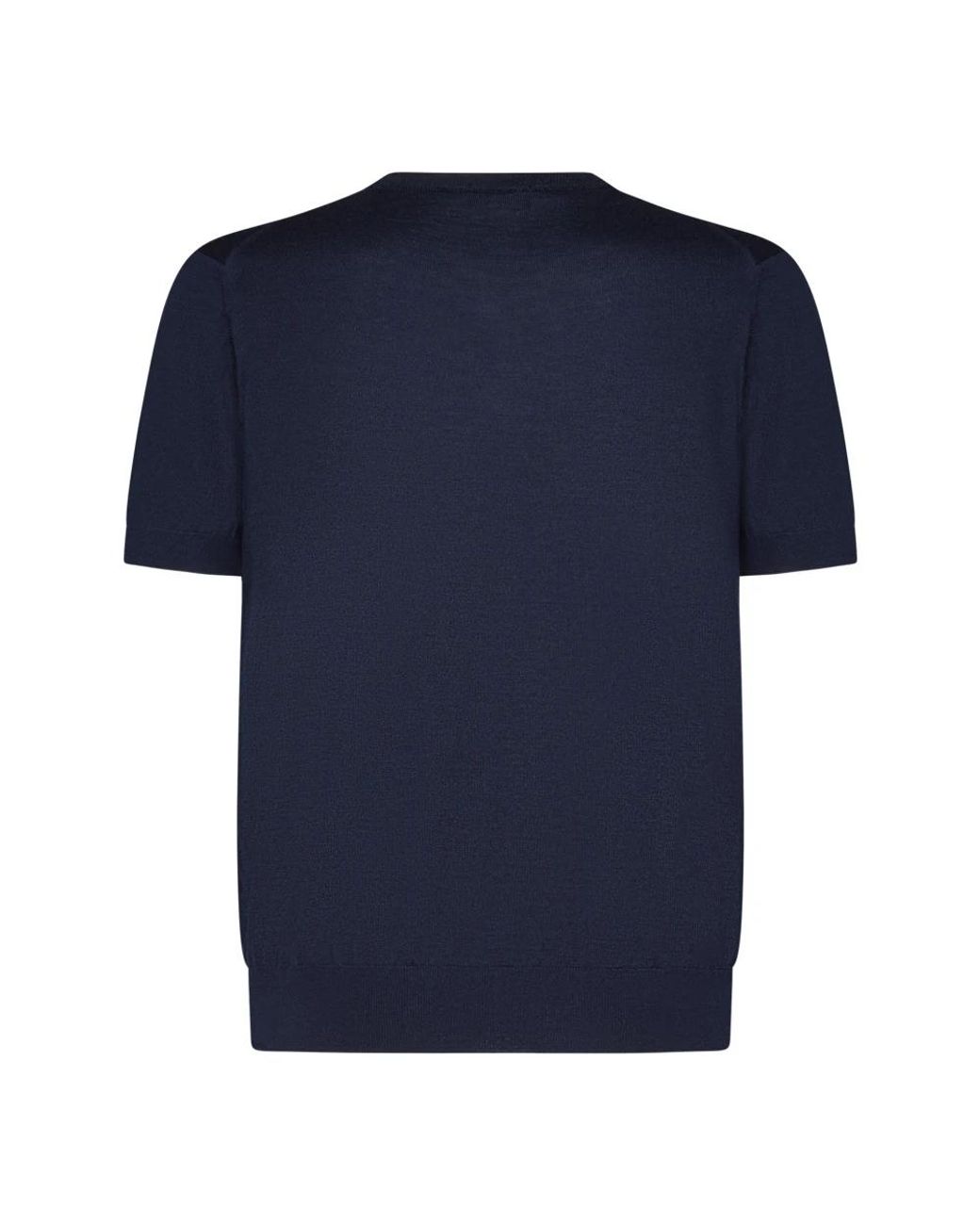 Drumohr Luxe Blauw Cashmere Blend T-Shirt in het Blue voor heren