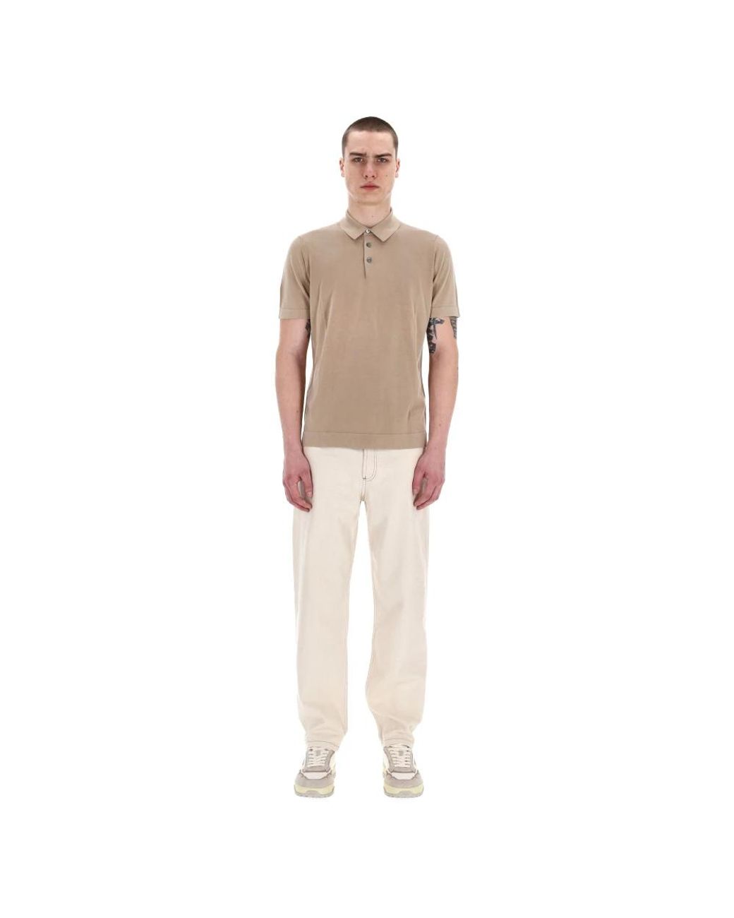 Drumohr Natural Polo Shirts for men