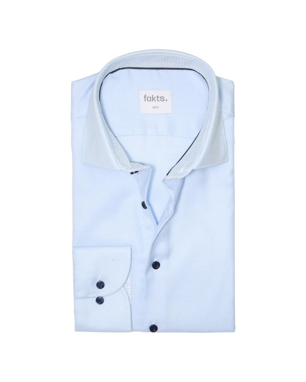 fakts Overhemden ,Blauw ,Slim Fit Nette Overhemd in het Blue voor heren
