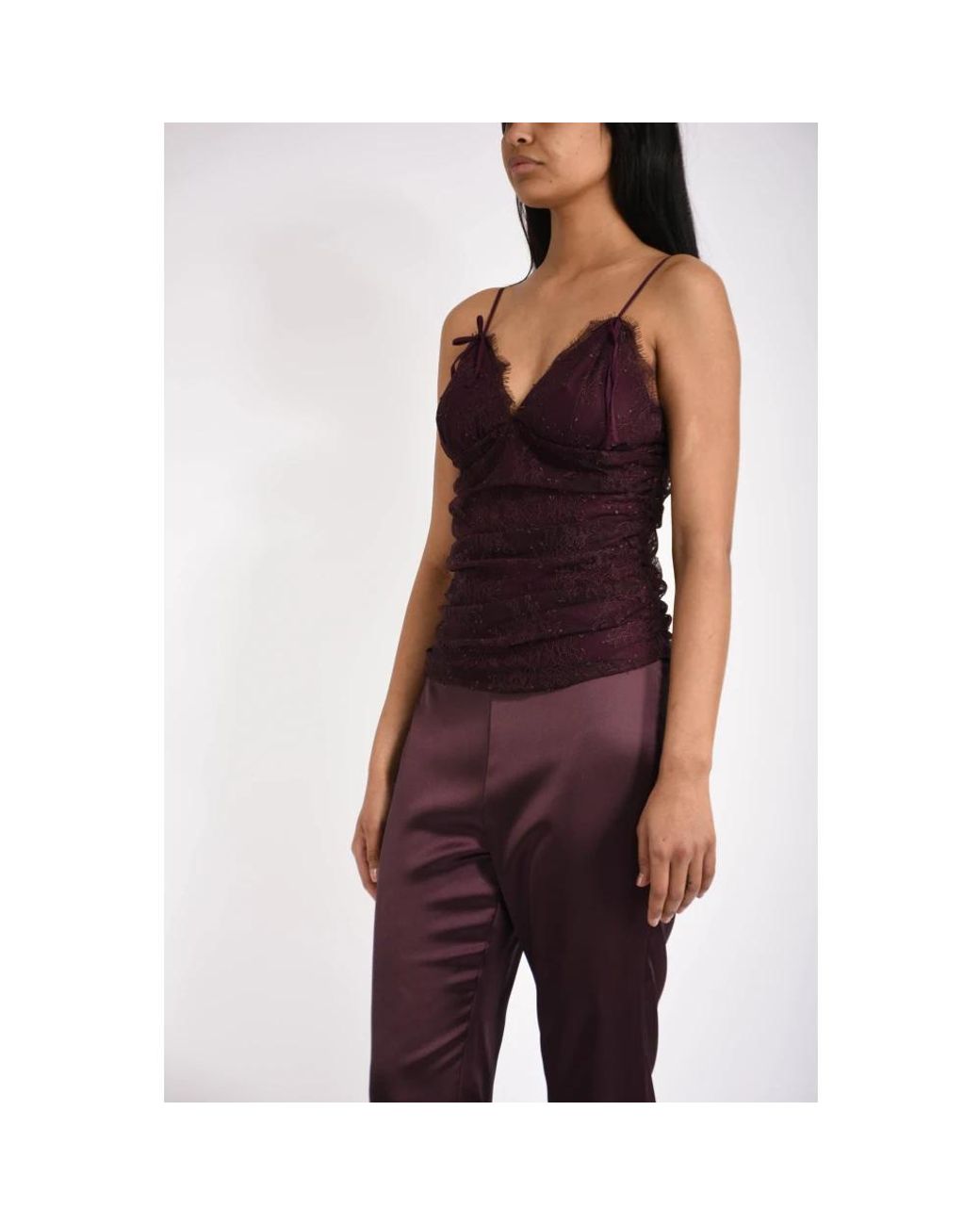 Sleeveless Tops Pinko de color Purple