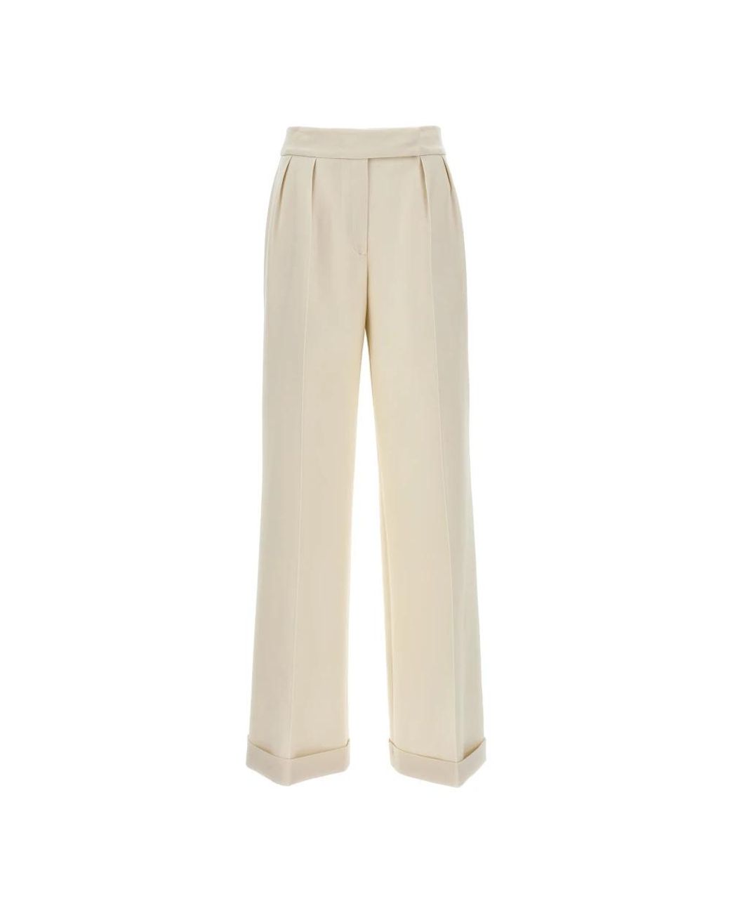 Kiton Stretch Wollen Jersey Broek in het Natural