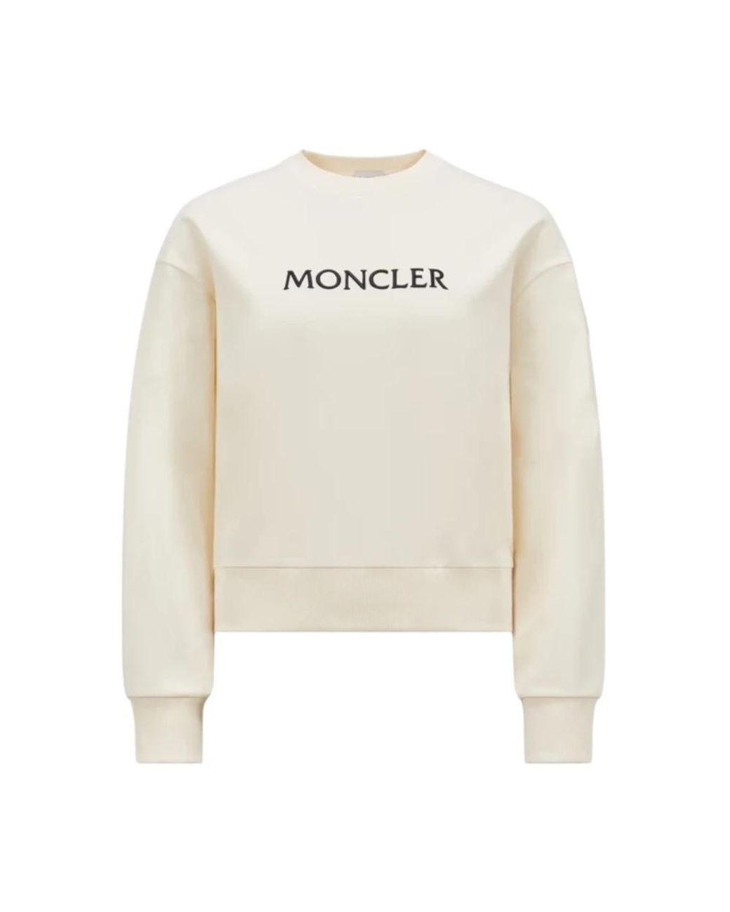 Moncler White Sweatshirt With Logo