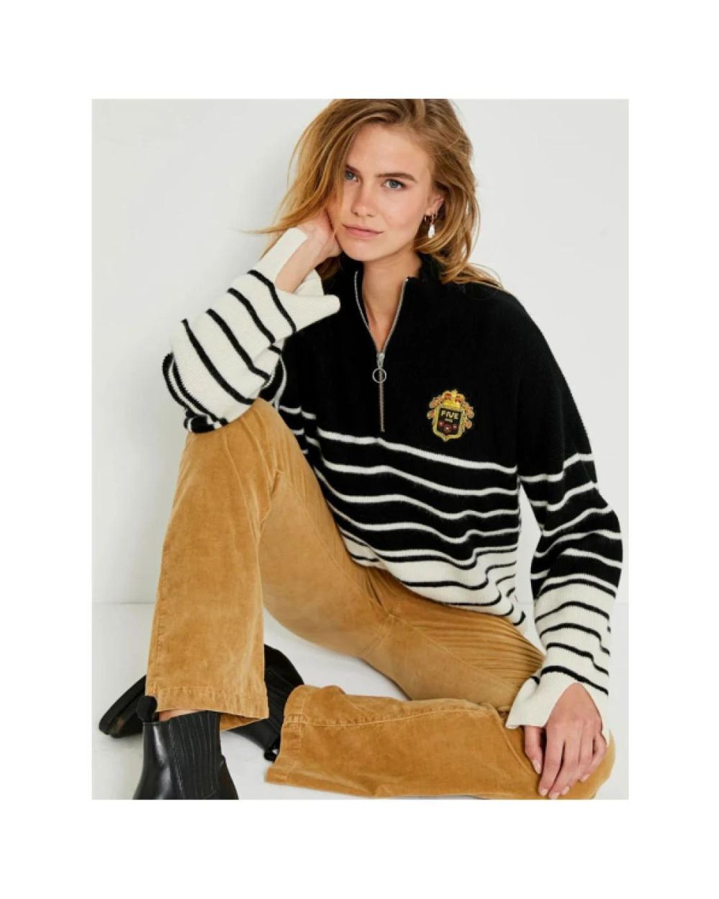 Five Jeans Black V-Neck Knitwear