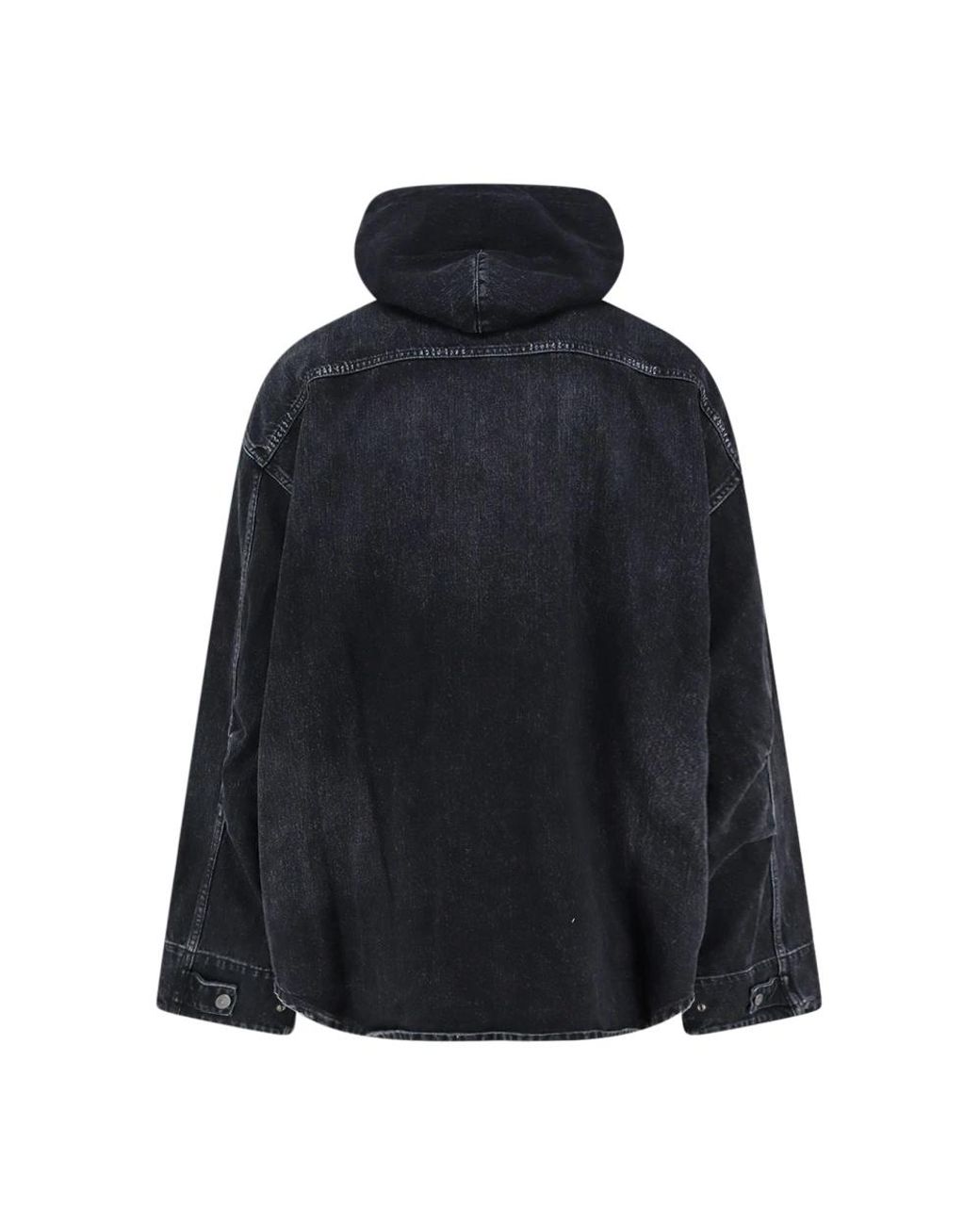 Balenciaga Black Denim Jackets for men