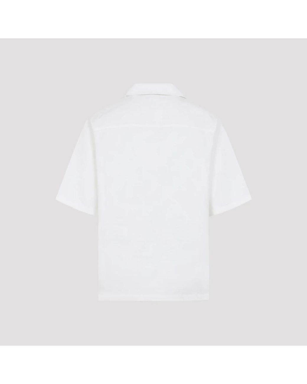 Casablanca White Short Sleeve Shirts for men