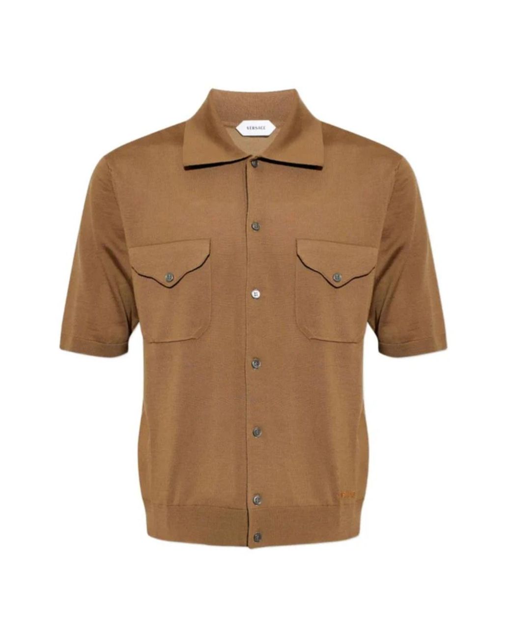 Versace Brown Short Sleeve Shirts for men