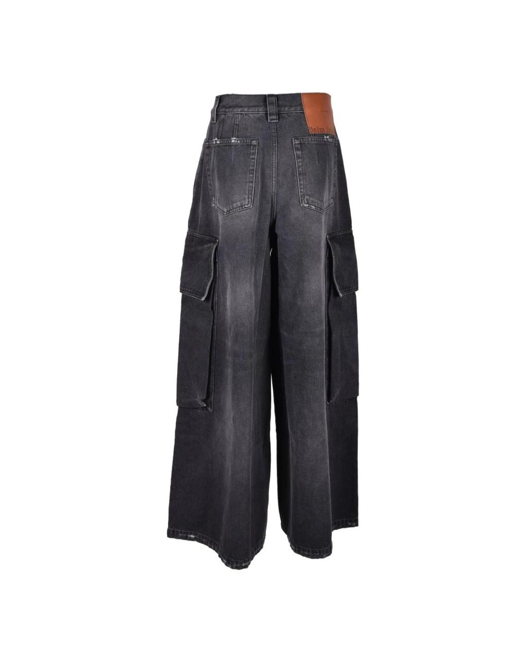 Palm Angels Gray Wide Jeans