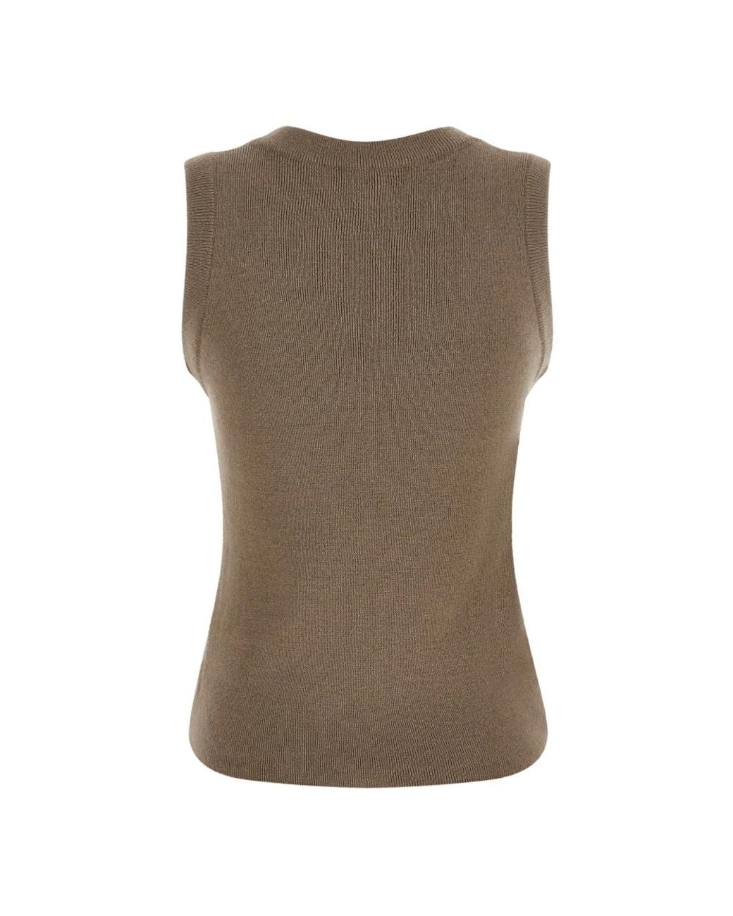 GIUSEPPE DI MORABITO Brown Sleeveless Tops