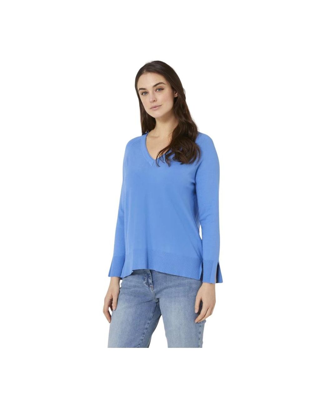 Elena Miro Maglia Scollo V in het Blue