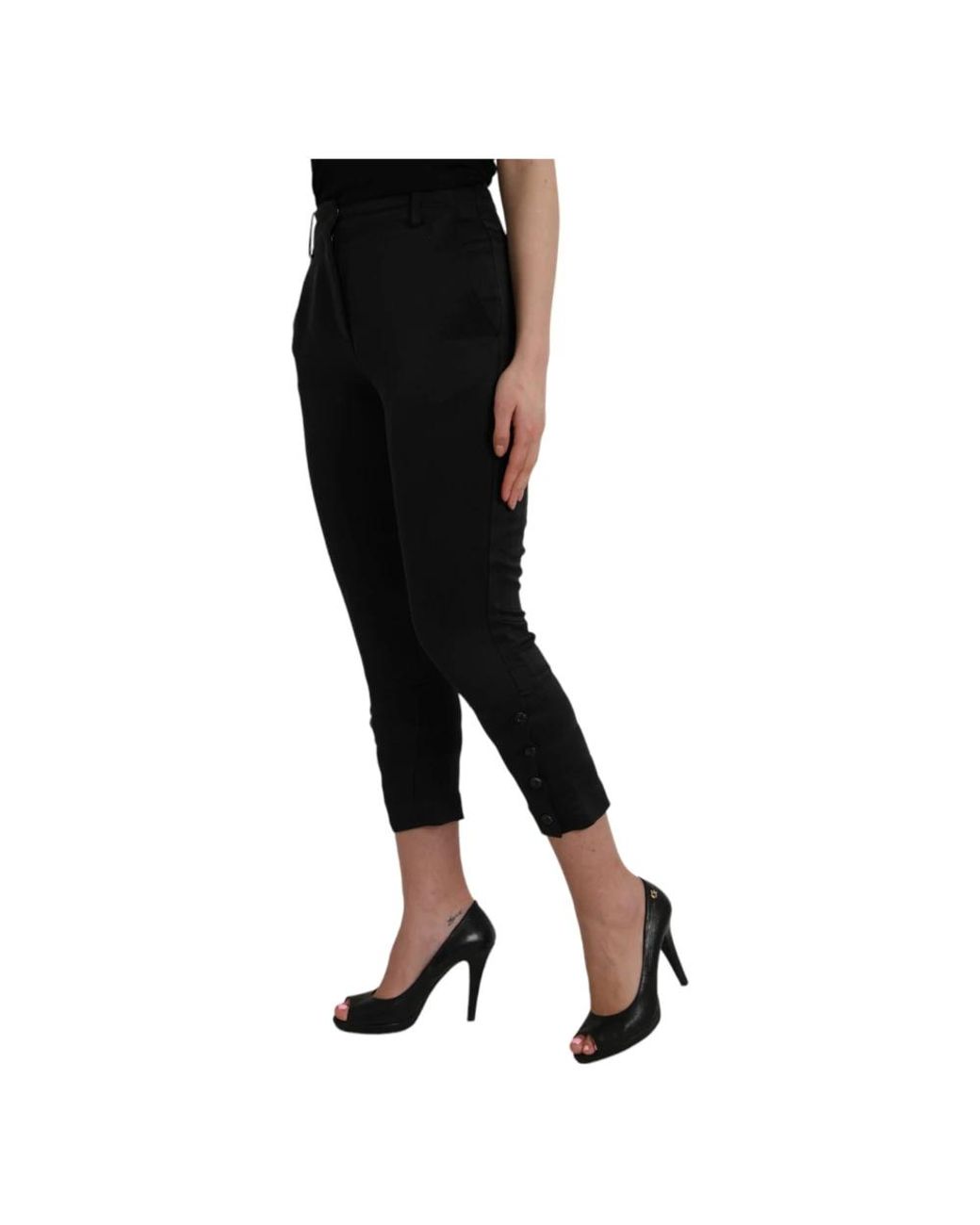Ermanno Scervino Black Cropped Trousers