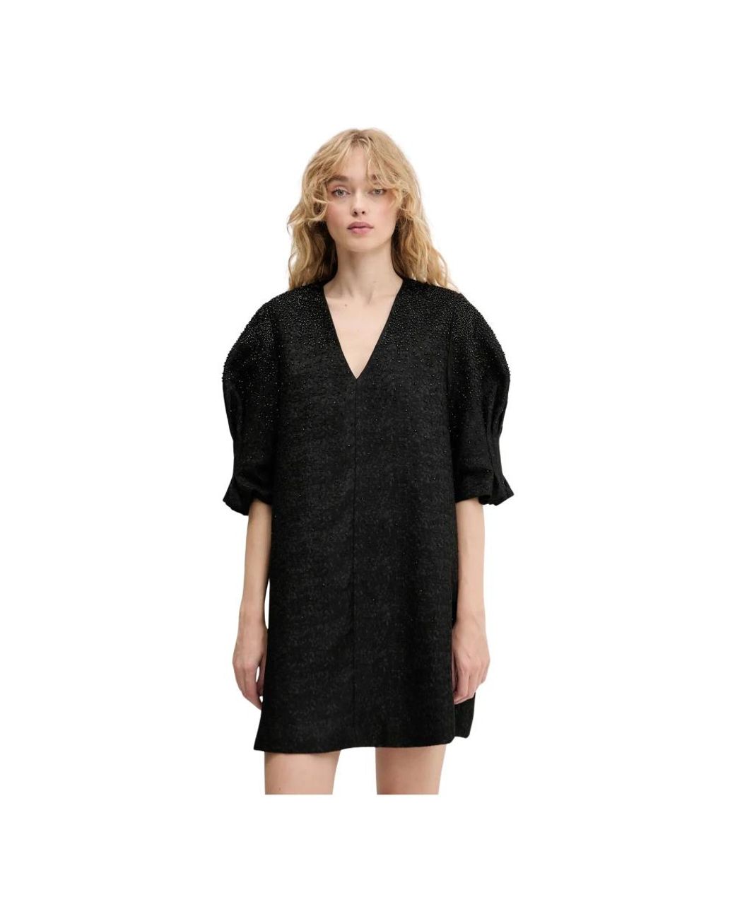 Stine Goya Mini Oversize Jurk in het Black