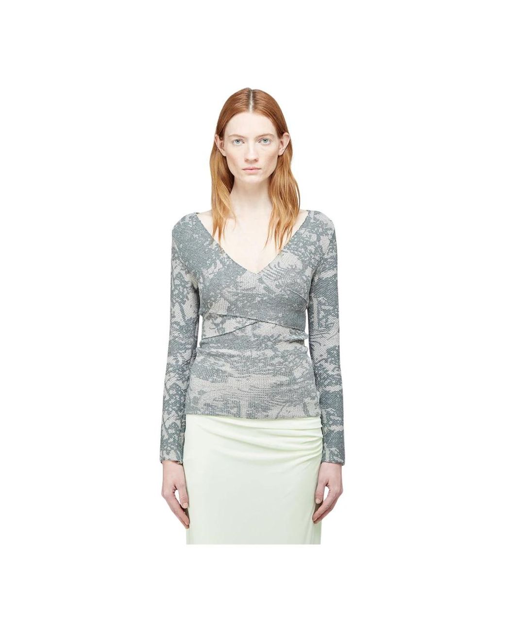 Eckhaus Latta Blue Long Sleeve Tops
