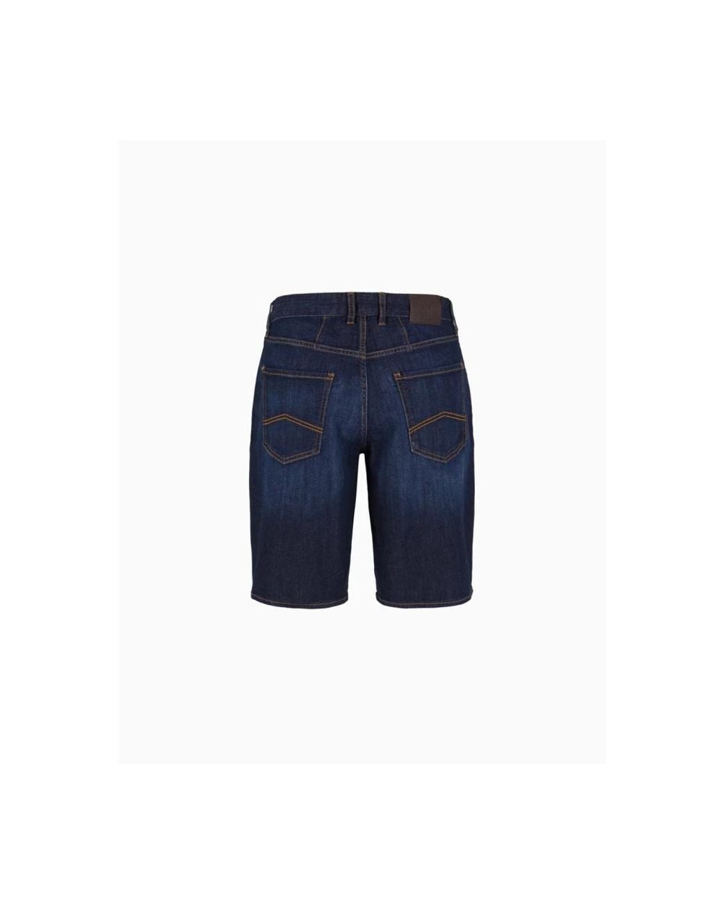 ARMANI EXCHANGE Blue Denim Shorts for men