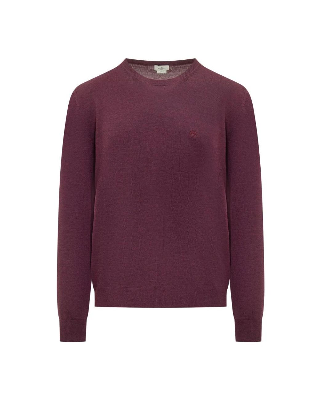 Etro Purple Round-Neck Knitwear for men