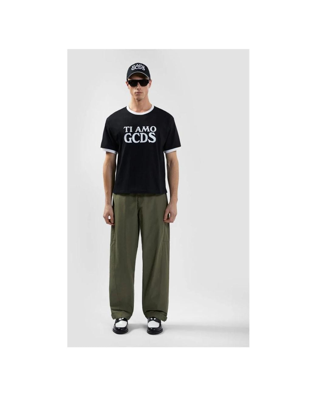 Gcds Green Wide Trousers for men
