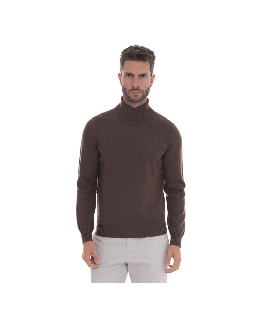 Gran Sasso Truien & Vesten ,Bruin ,Wol Turtleneck Pullover in het Brown voor heren