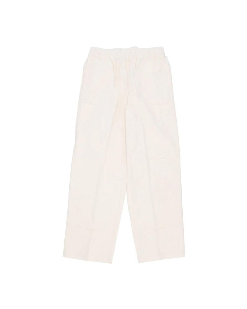 Obey Broeken ,Katoen Canvas Broek Dubbele Stof Knie Rechte Pijp in het White voor heren
