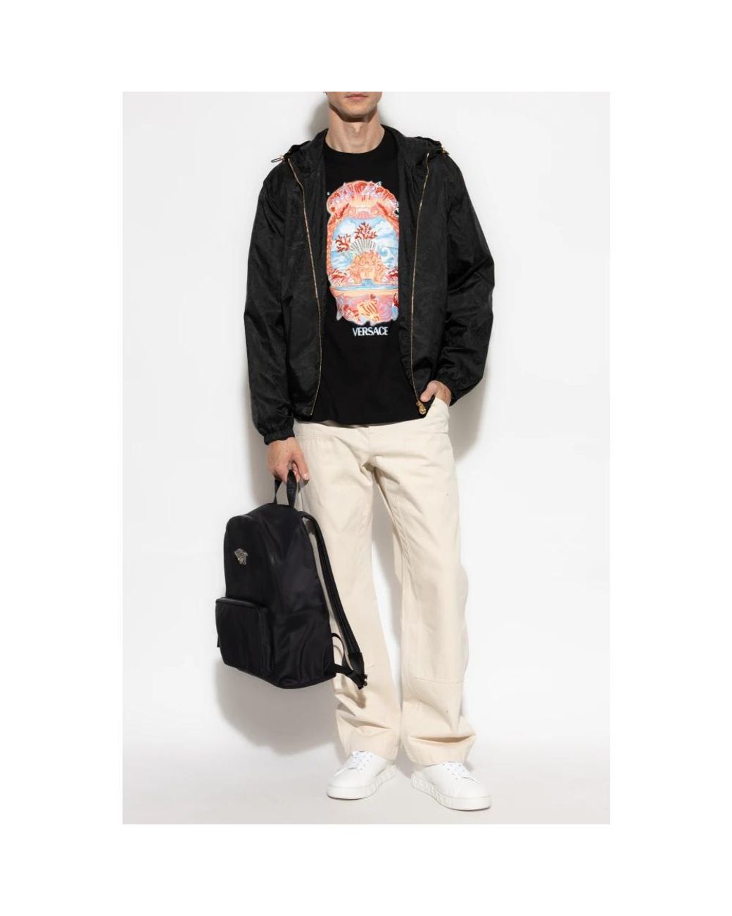 Versace Black Light Jackets for men