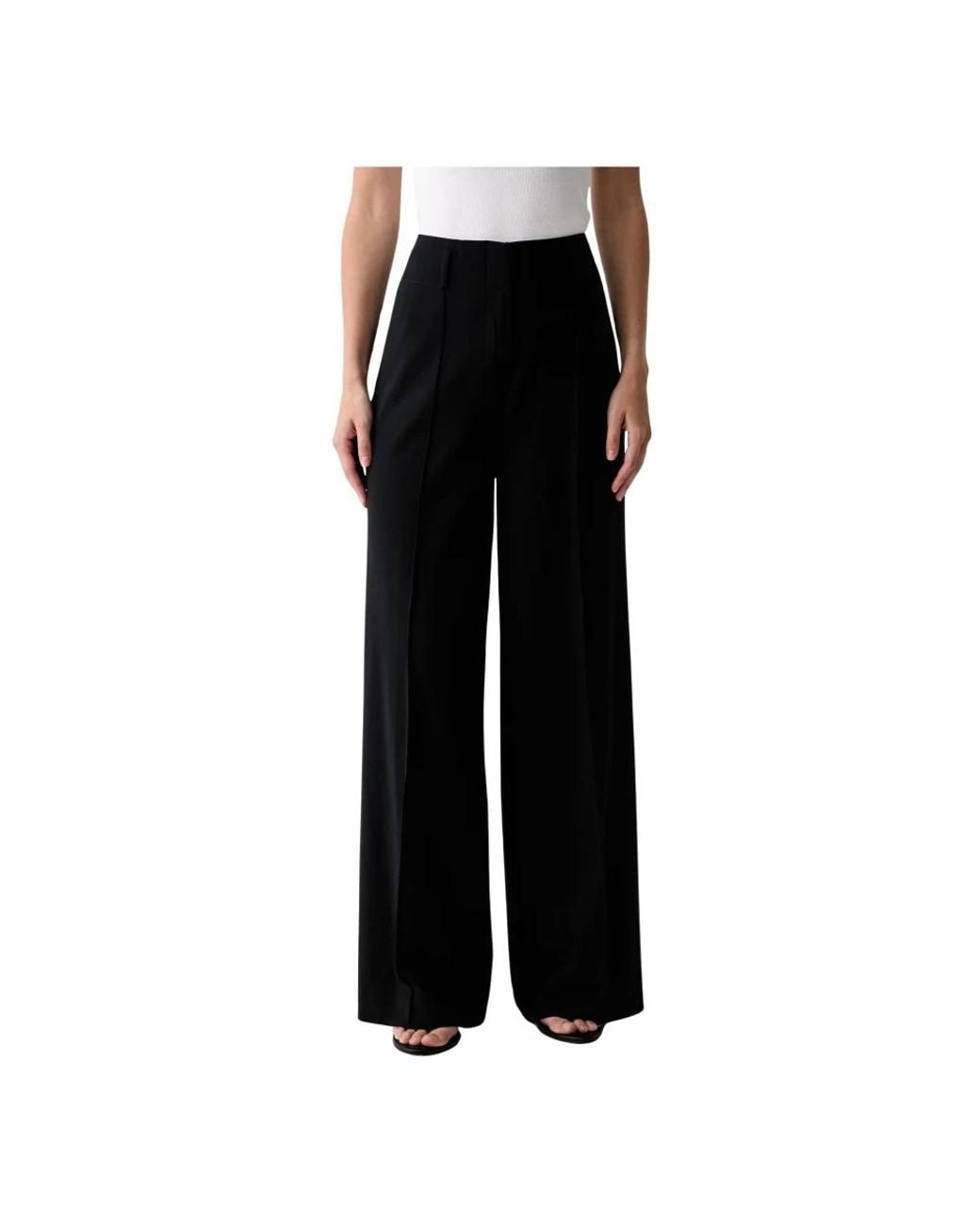 DKNY Broeken ,Blauw ,Wijde Broek in het Black