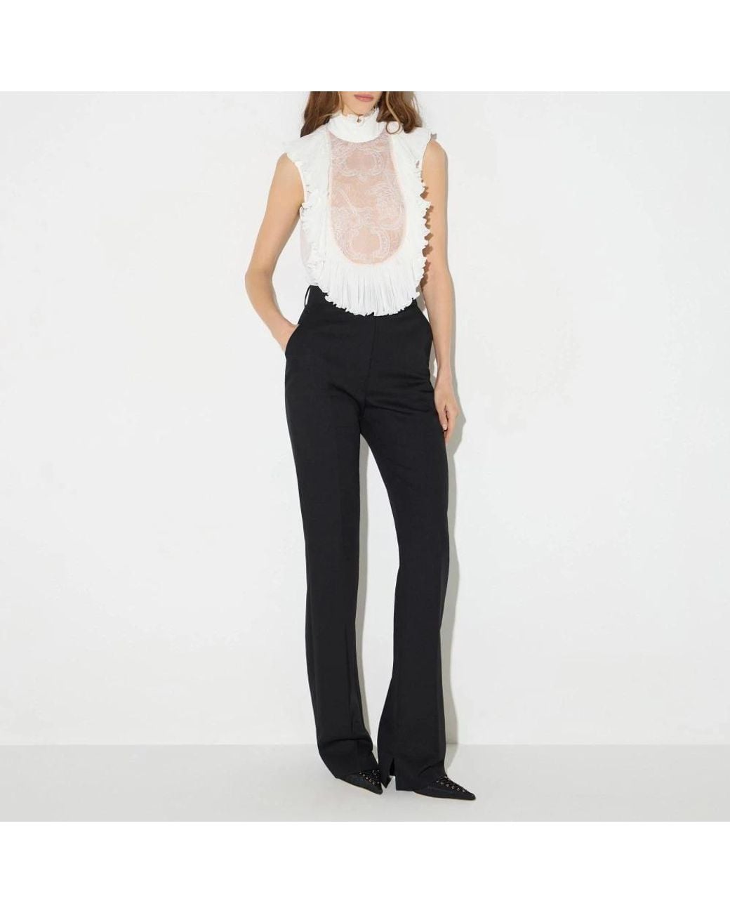 Elisabetta Franchi Black Wide Trousers