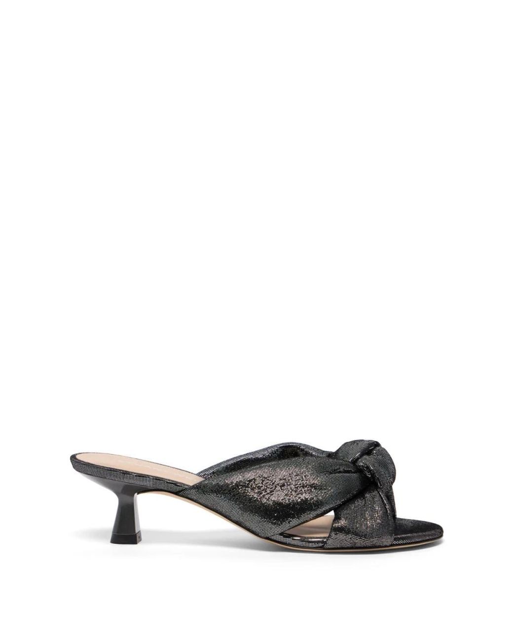 Stuart Weitzman Black Heeled Mules