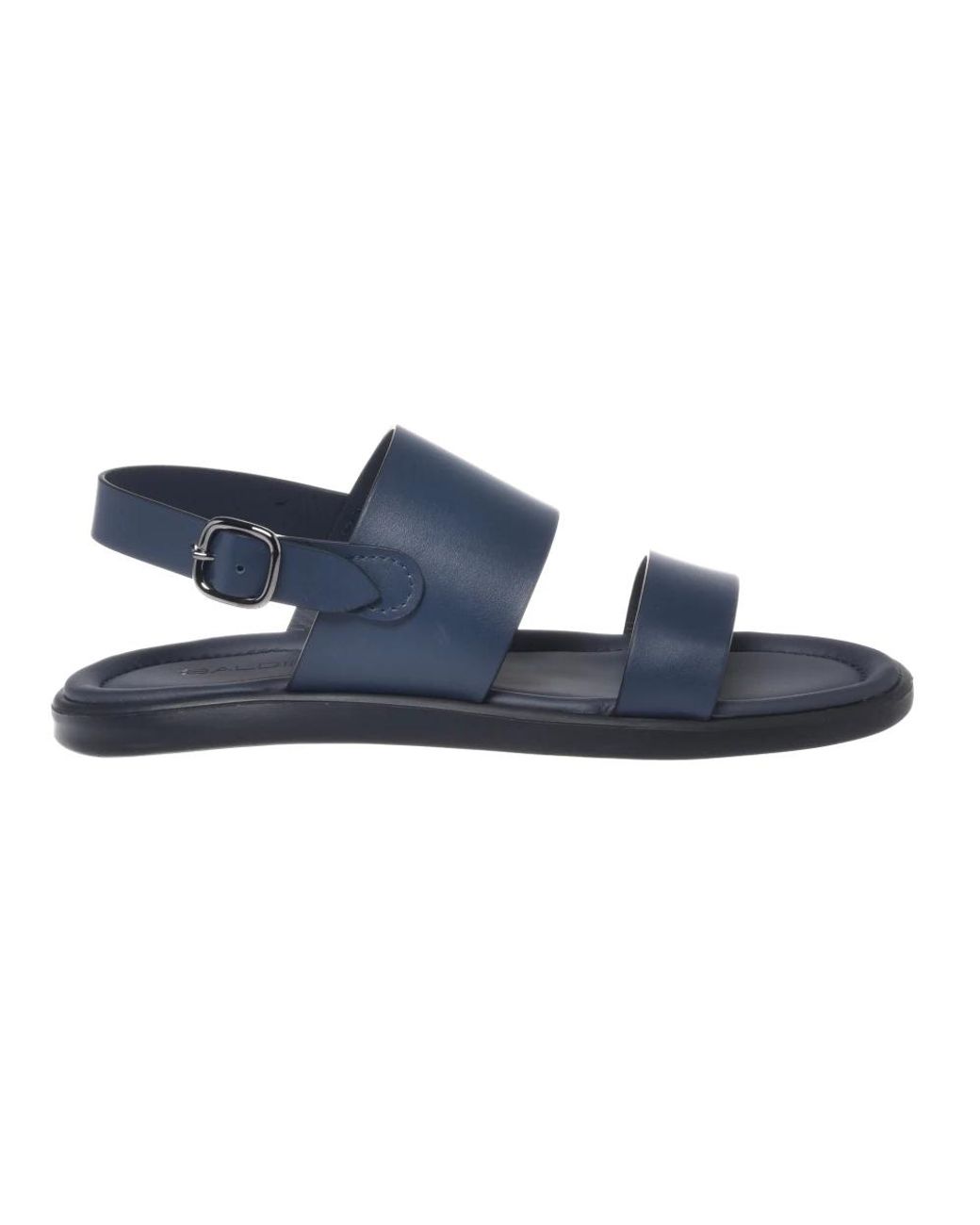Baldinini Leather Flat Sandal in Blue für Herren