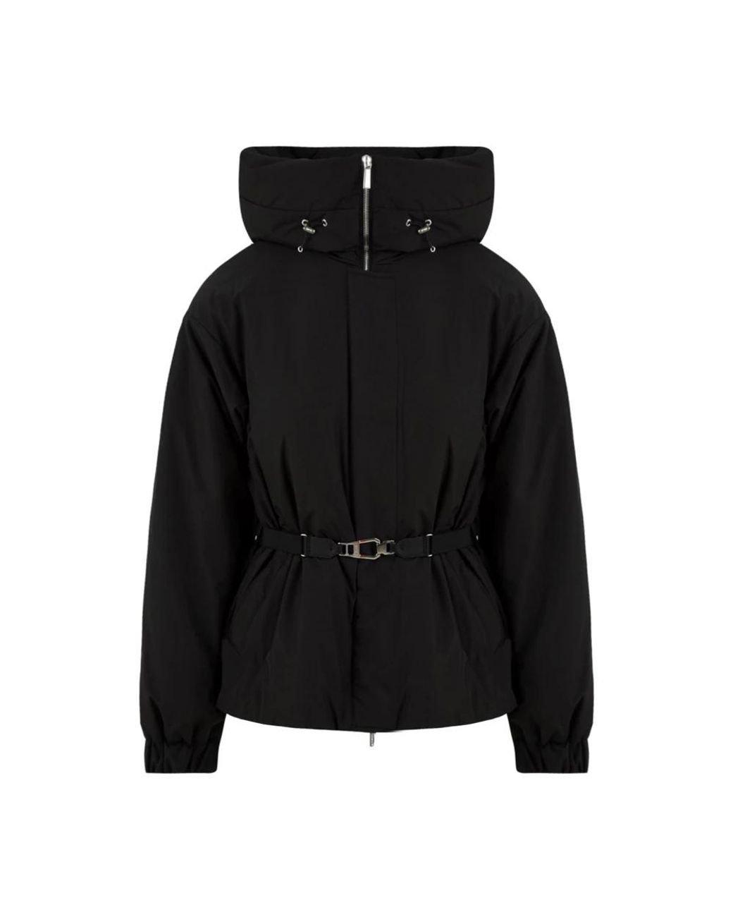 Moorer Jassen ,Zwart ,Polyester Glarea Short Down Jacket in het Black