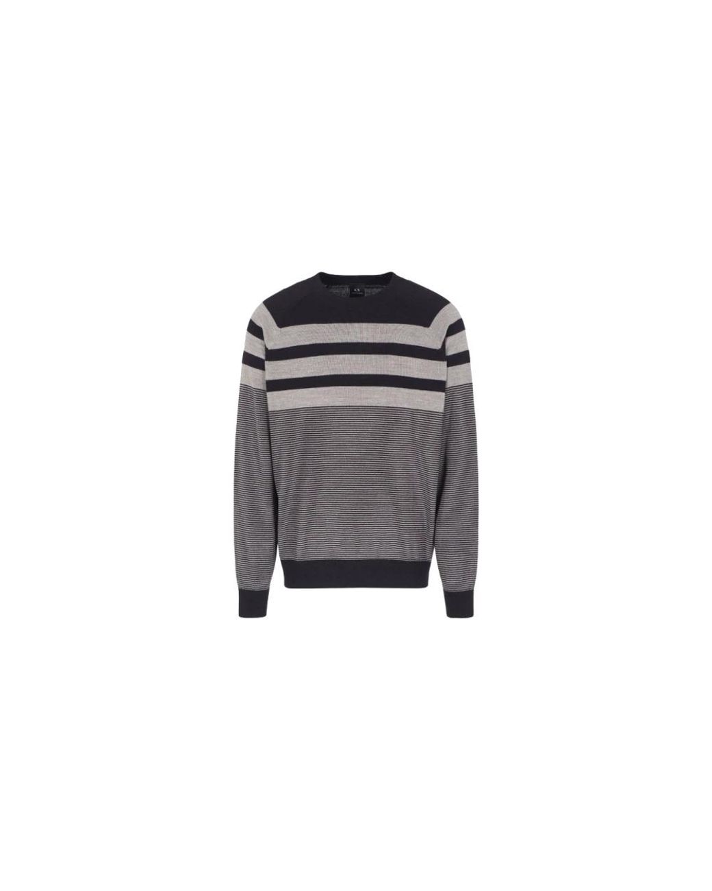 ARMANI EXCHANGE Gray Round-Neck Knitwear for men