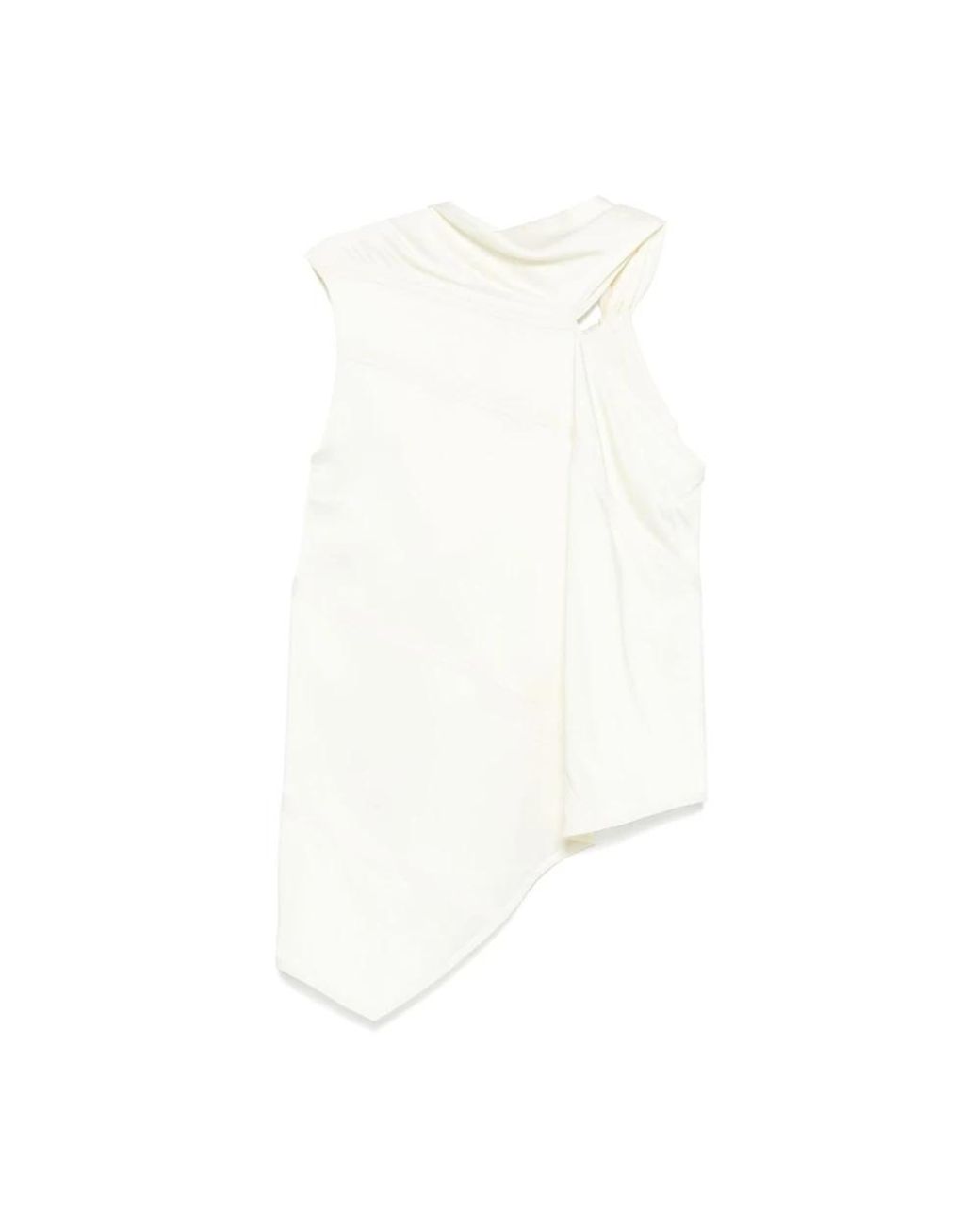Jil Sander White Sleeveless Tops