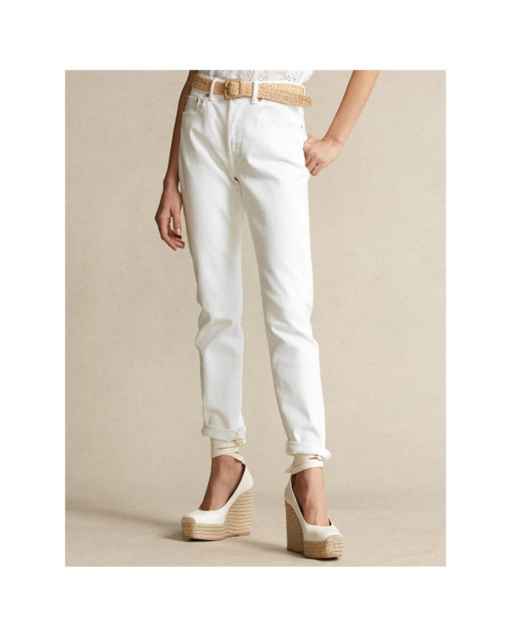 Polo Ralph Lauren White Slim Fit Jeans