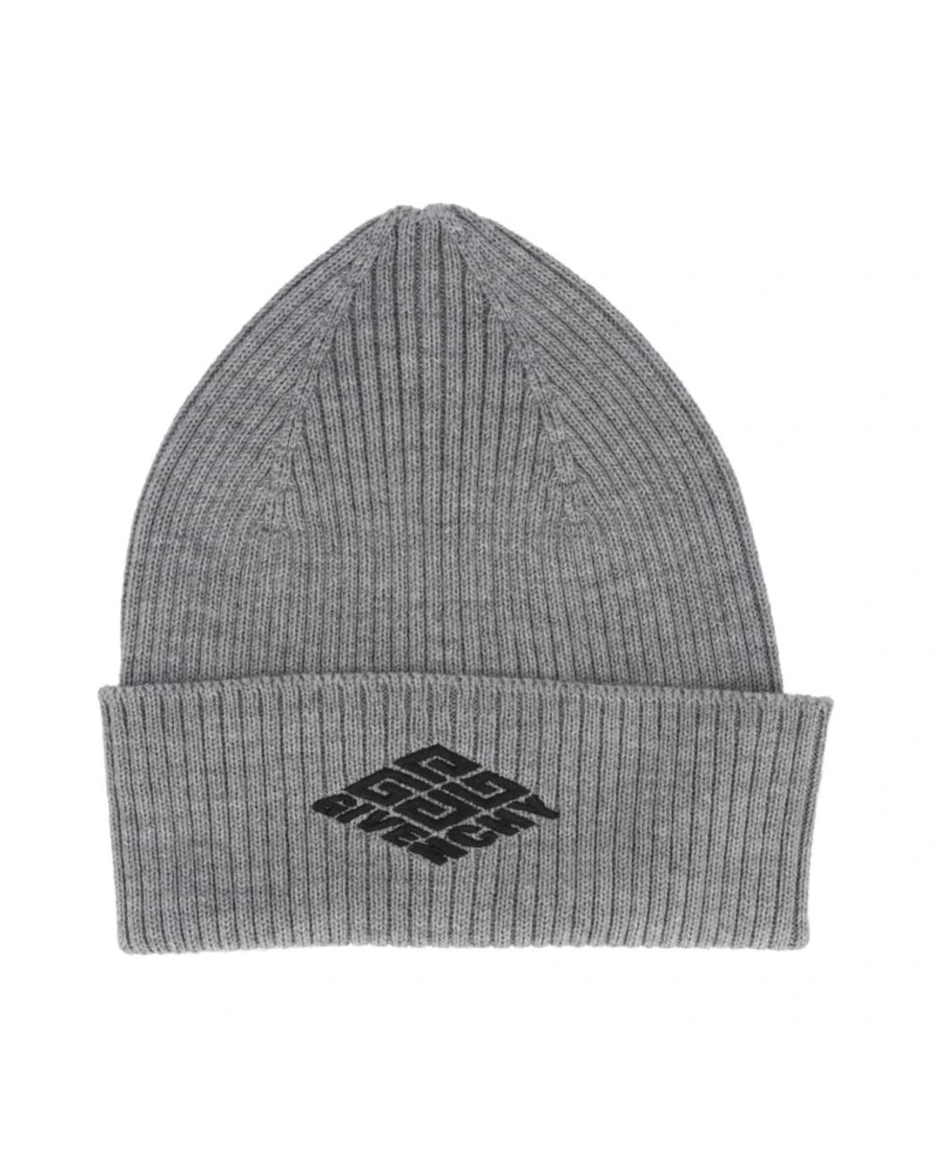 Givenchy 4G Logo Wollen Beanie in het Gray voor heren