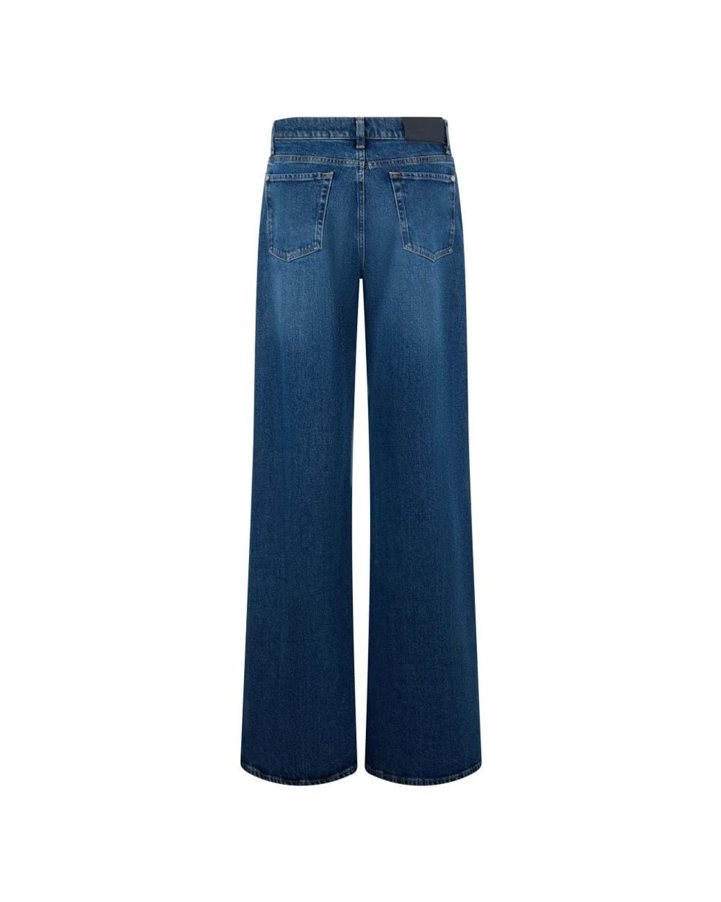 7 For All Mankind Blue Wide Jeans