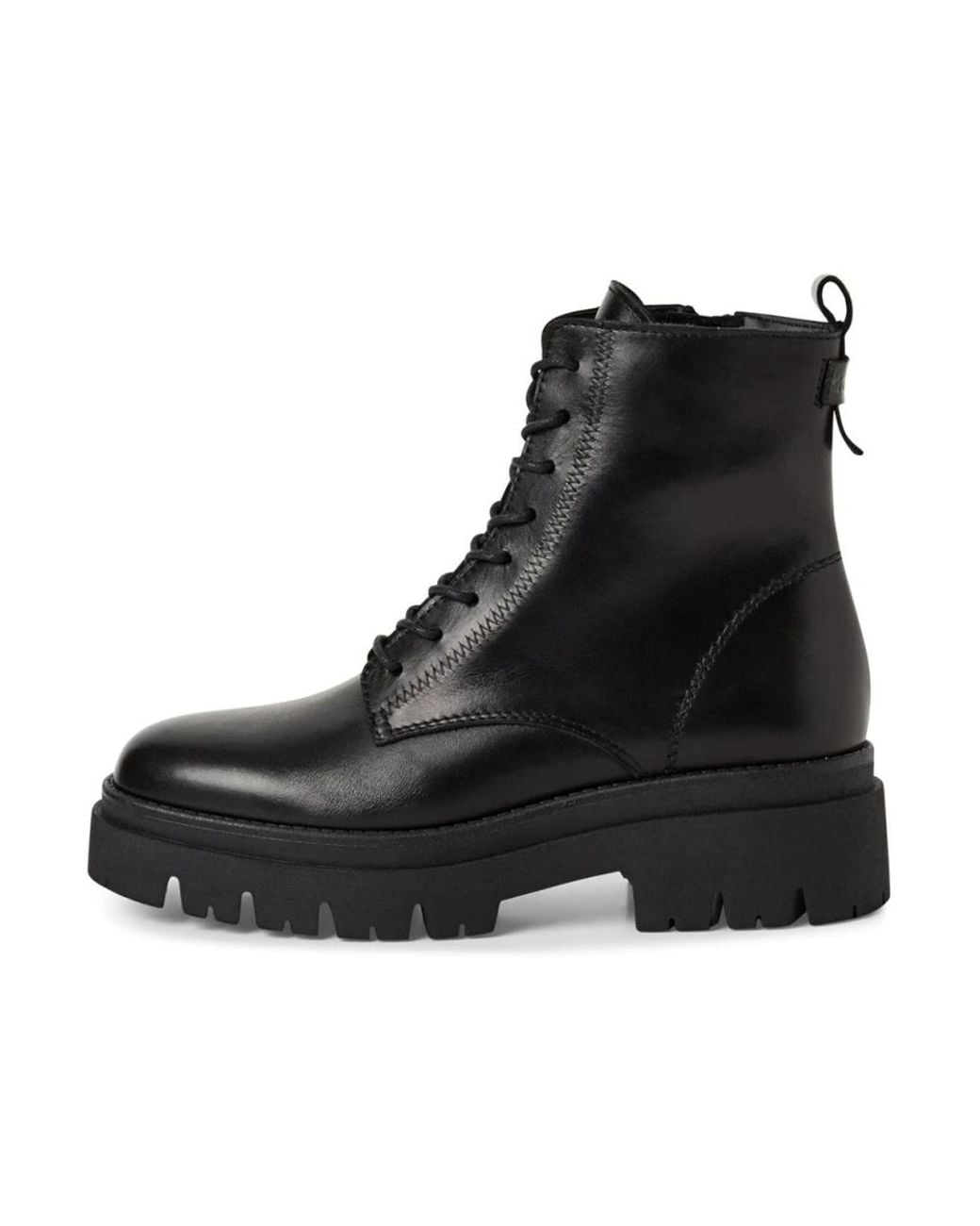 Tamaris Black Lace-Up Boots