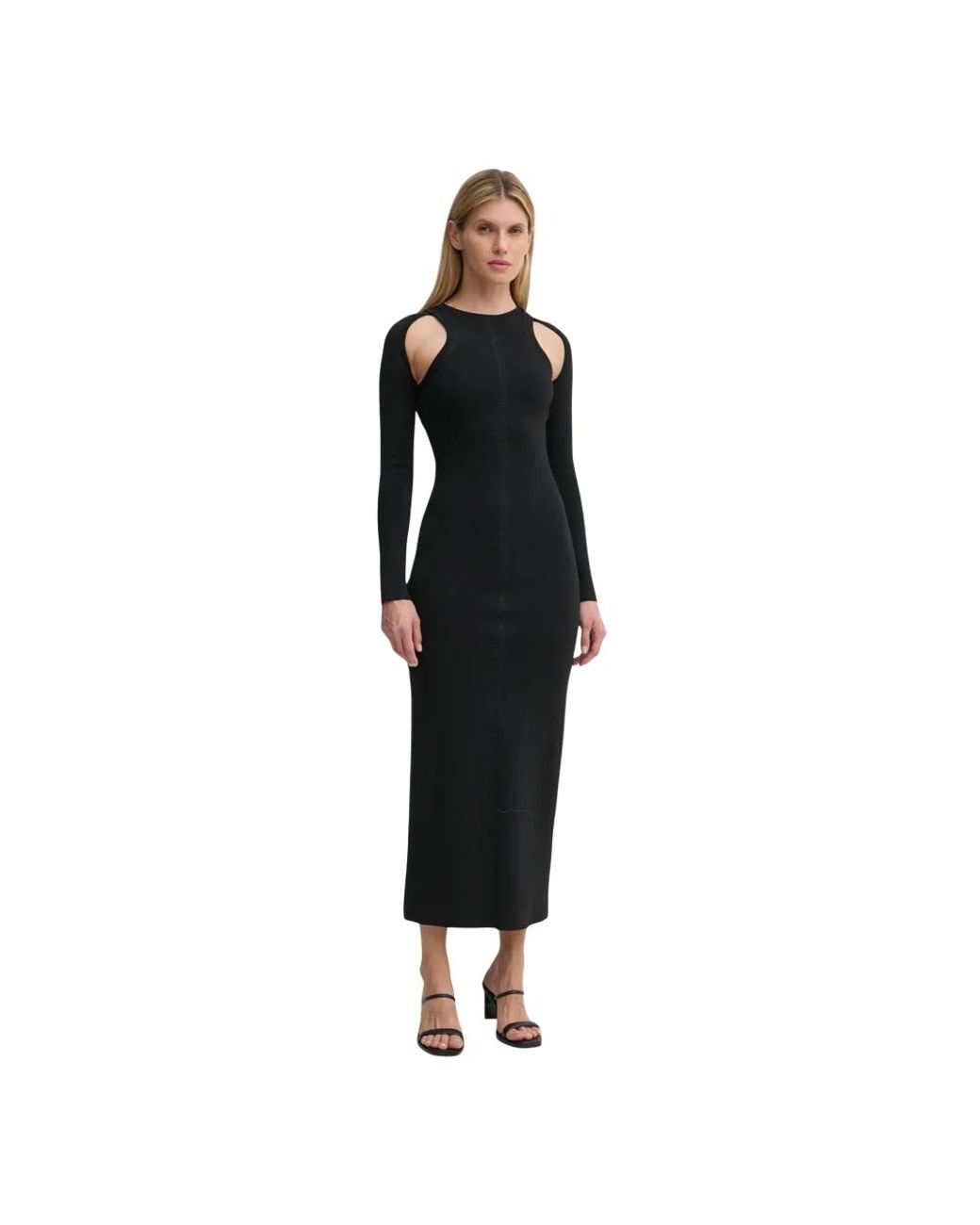 Nanushka Maxi Jurk in het Black
