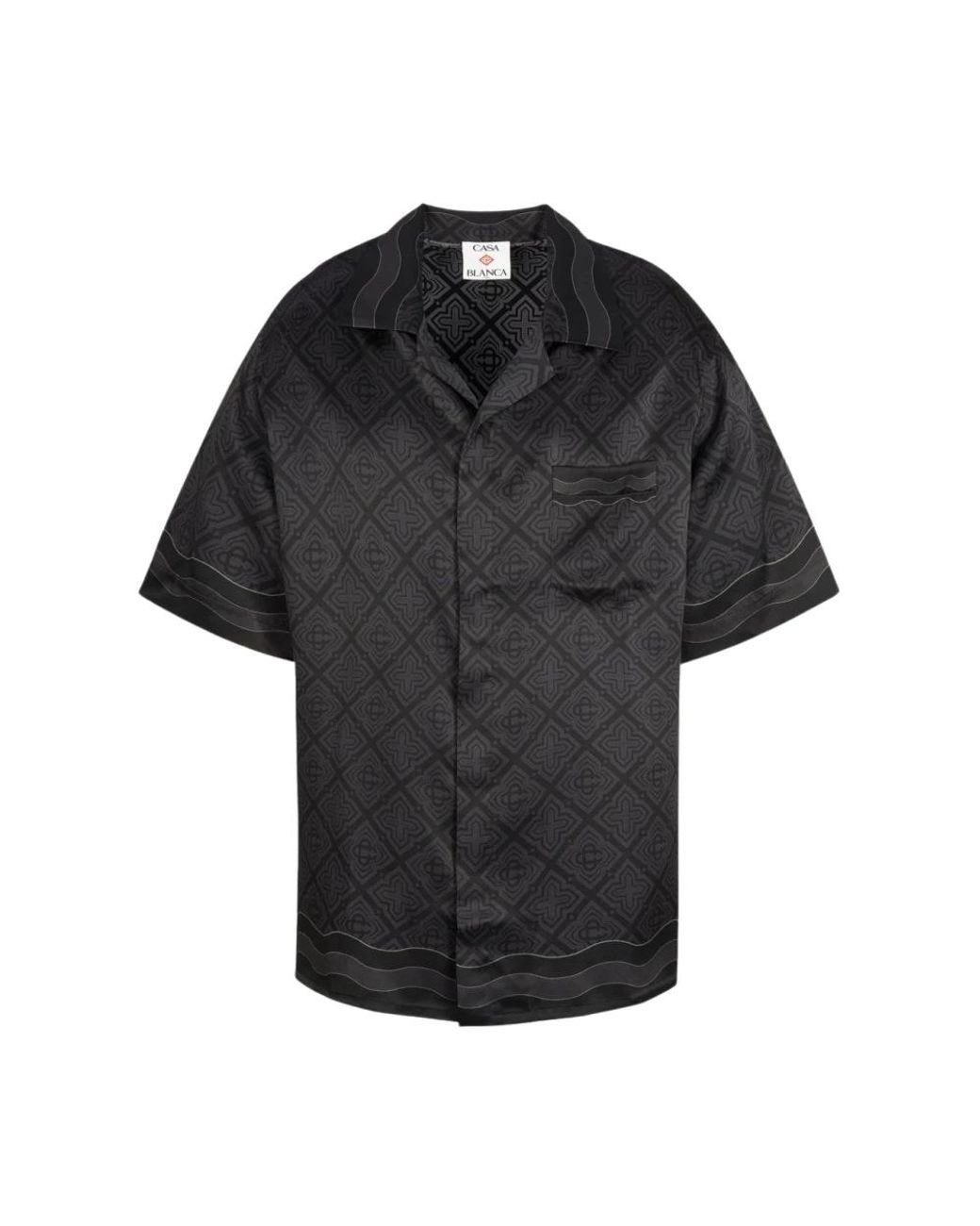 Casablanca Black Short Sleeve Shirts for men