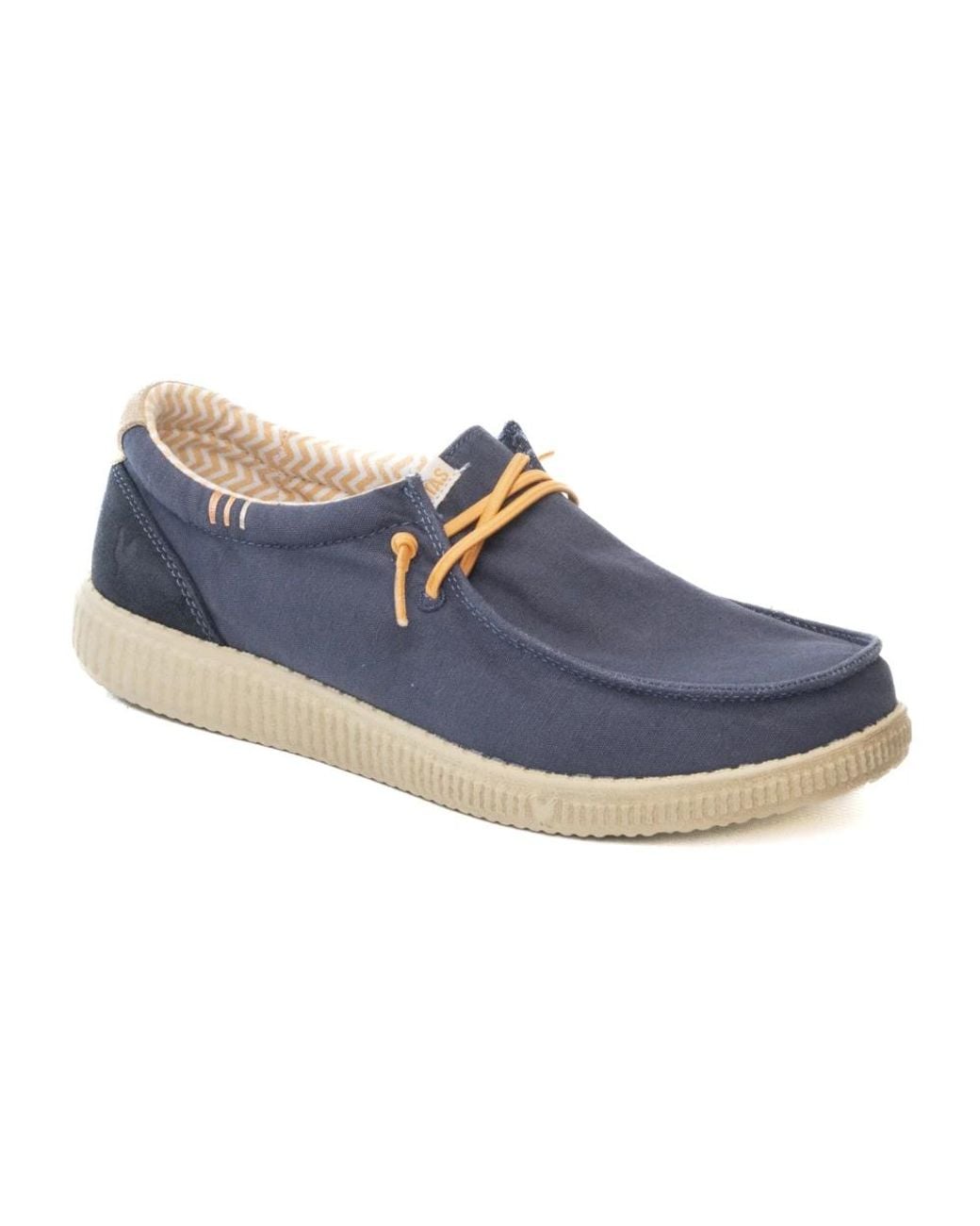 WALK IN PITAS Blue Laced Shoes for men
