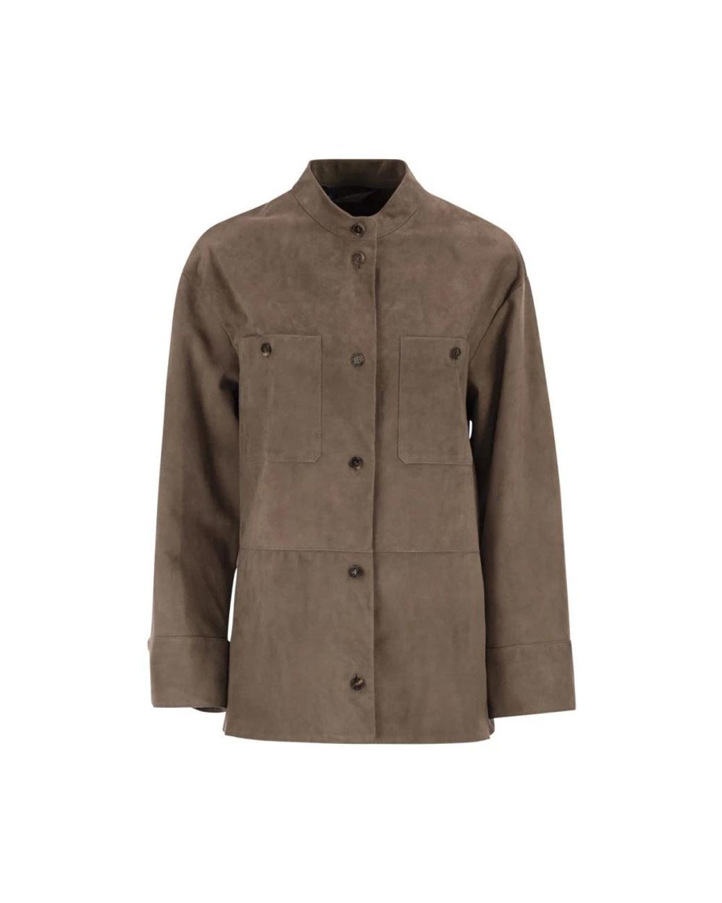 Max Mara Brown Leather Jackets