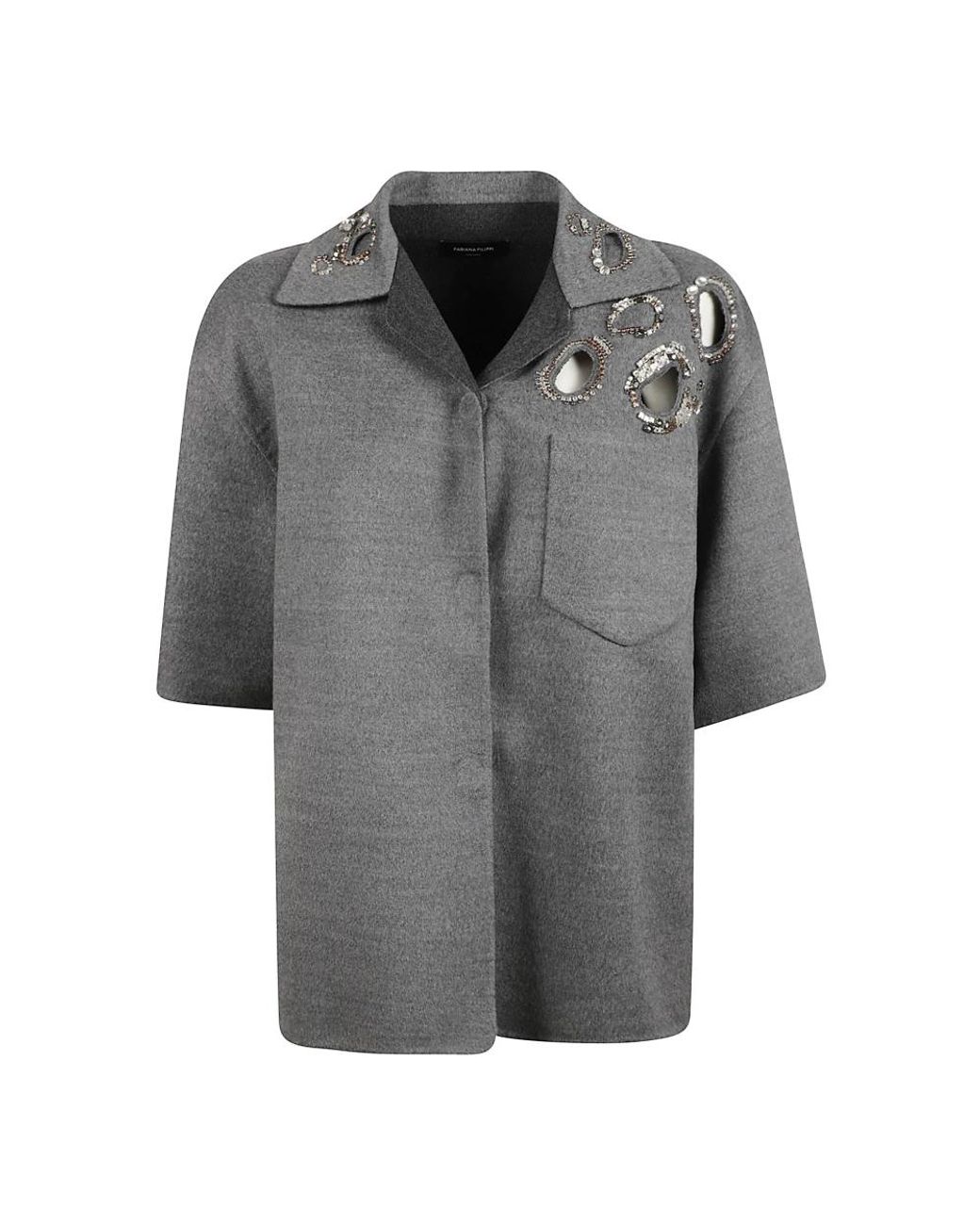 Fabiana Filippi Gray Short Sleeve Shirts