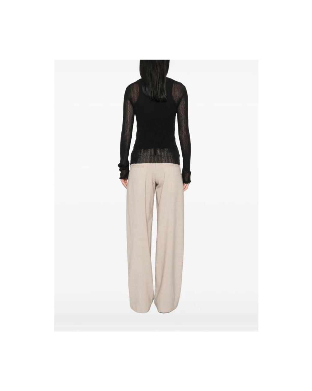 Cortana Black Round-Neck Knitwear