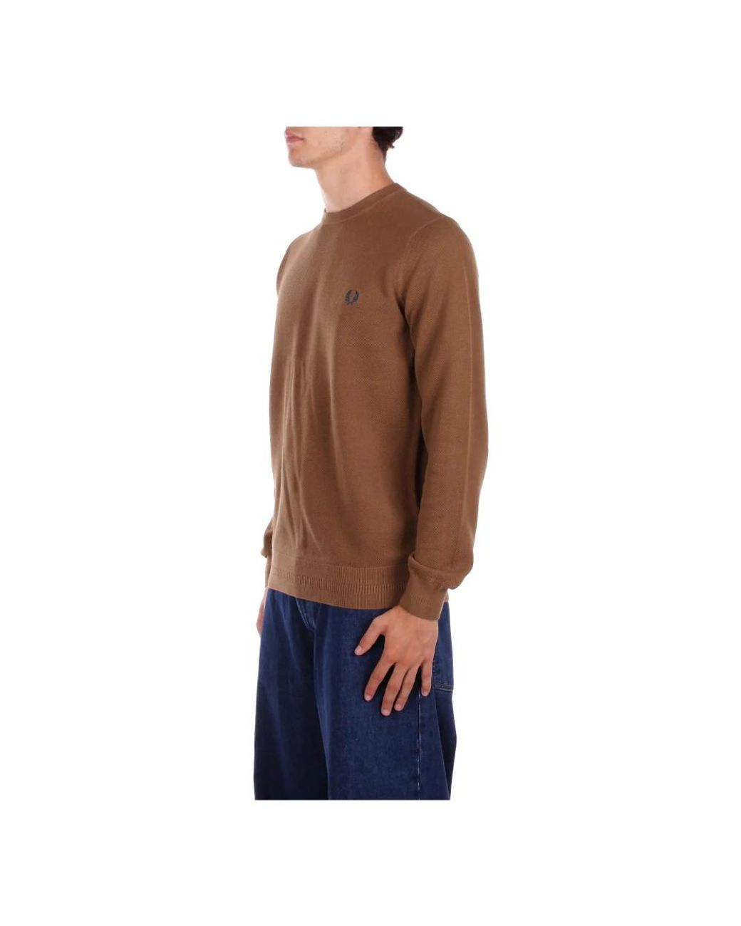 Fred Perry Brown Round-Neck Knitwear for men