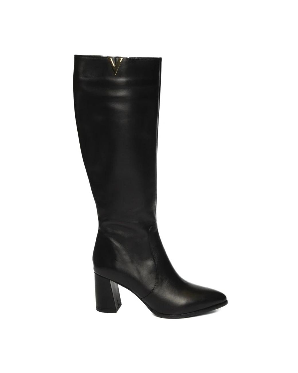 Albano Black Heeled Boots