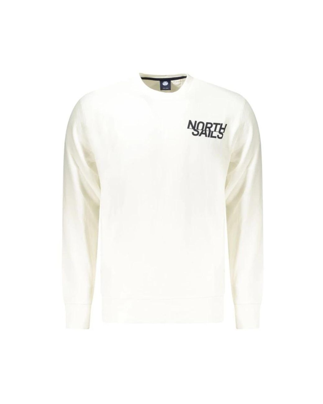 North Sails Hoodies & Sweatvesten ,Wit ,Katoen Witte Katoenen Sweatshirt Met Print Logo in het White voor heren