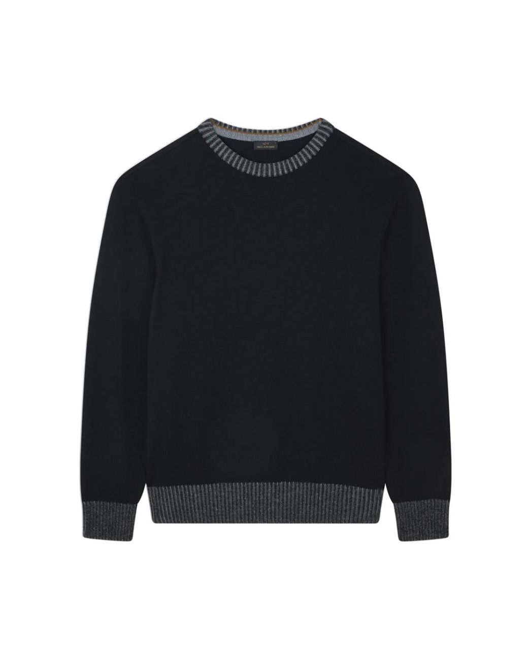 Paul & Shark Black Soft Cool Touch Wool Crewneck Sweater for men