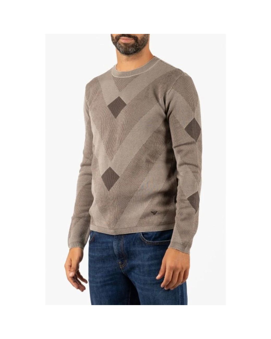 Emporio Armani Red Round-Neck Knitwear for men