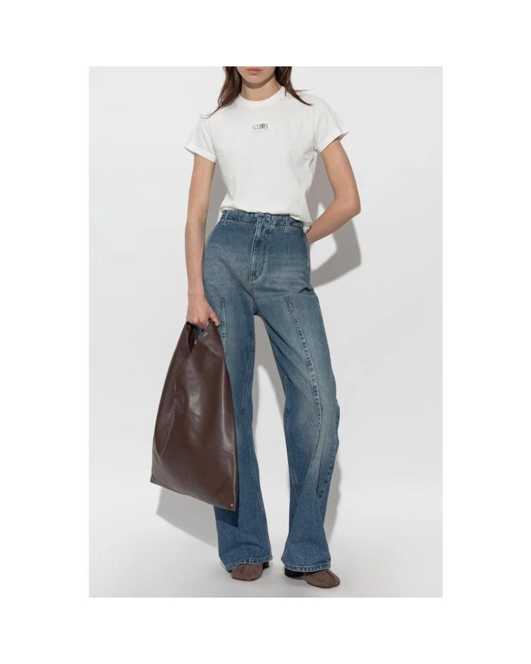 MM6 by Maison Margiela White T-Shirts