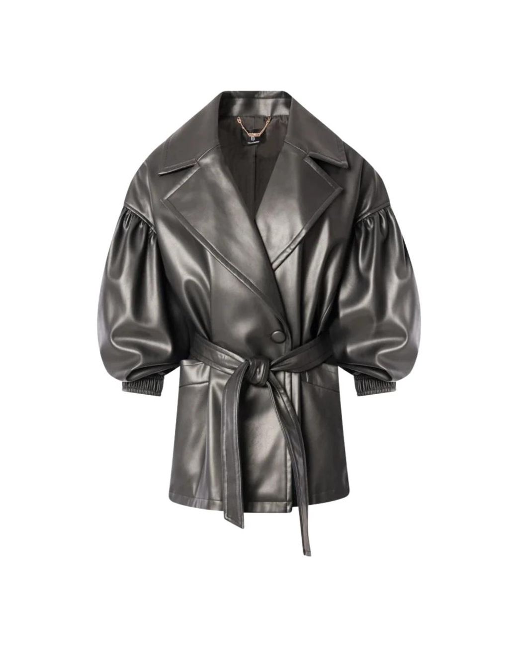 Fracomina Black Leather Jackets