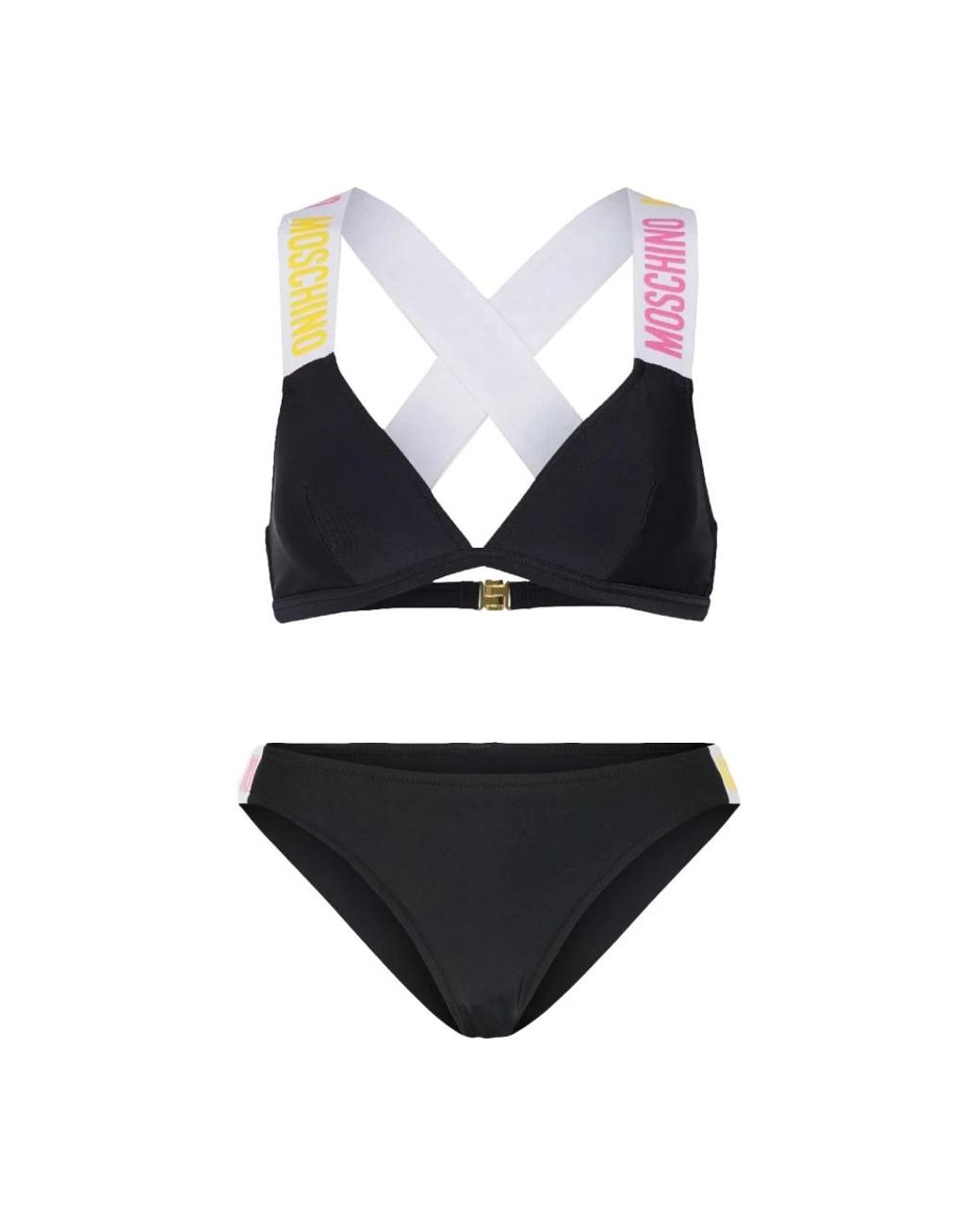 Moschino Badmode ,Zwart ,Two-Piece Zwarte Zwem Bikini in het Black