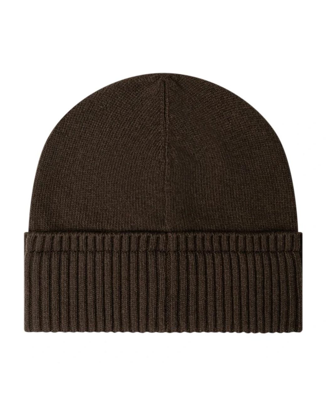 Moncler Logo-Patch Rippstrick-Mütze in Green für Herren