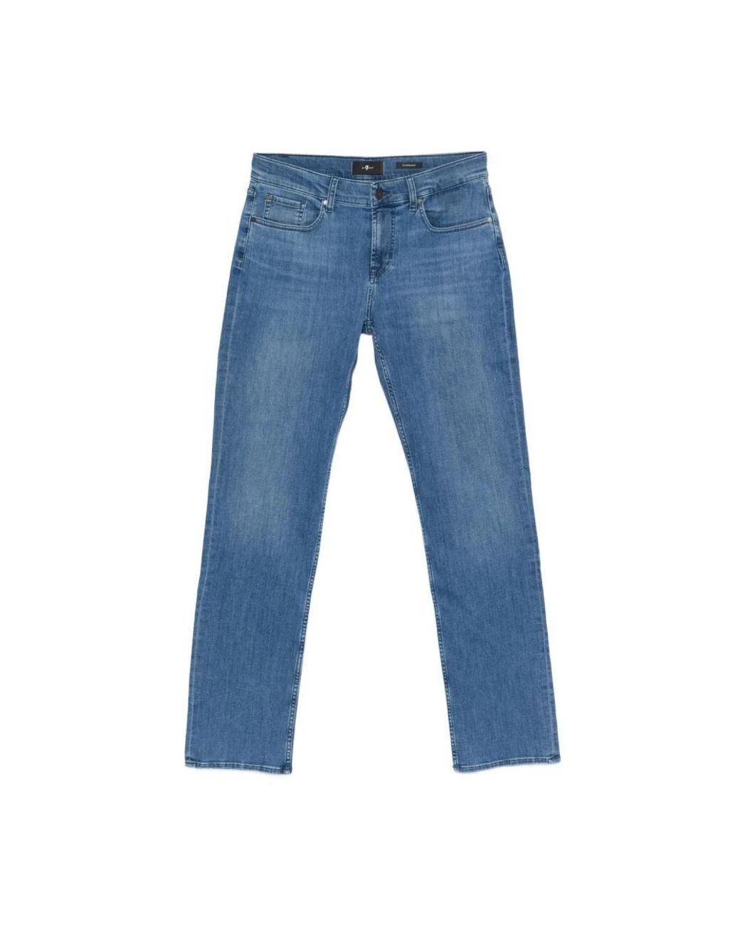 7 For All Mankind Blue Straight Fit Jeans for men